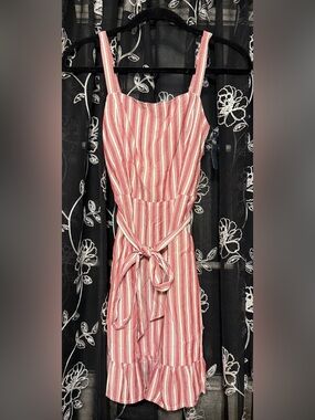 Hollister Red and White Striped Mini Dress NWT